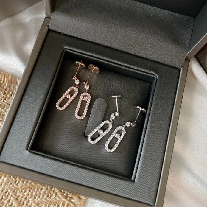 [⭐Renara]DORMEUSES MOVE UNO DIAMOND EARRINGS