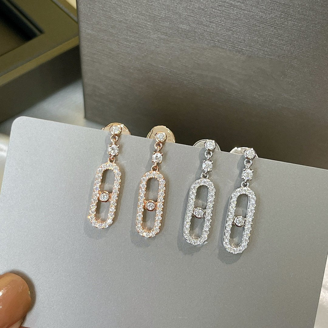 [⭐Renara]DORMEUSES MOVE UNO DIAMOND EARRINGS