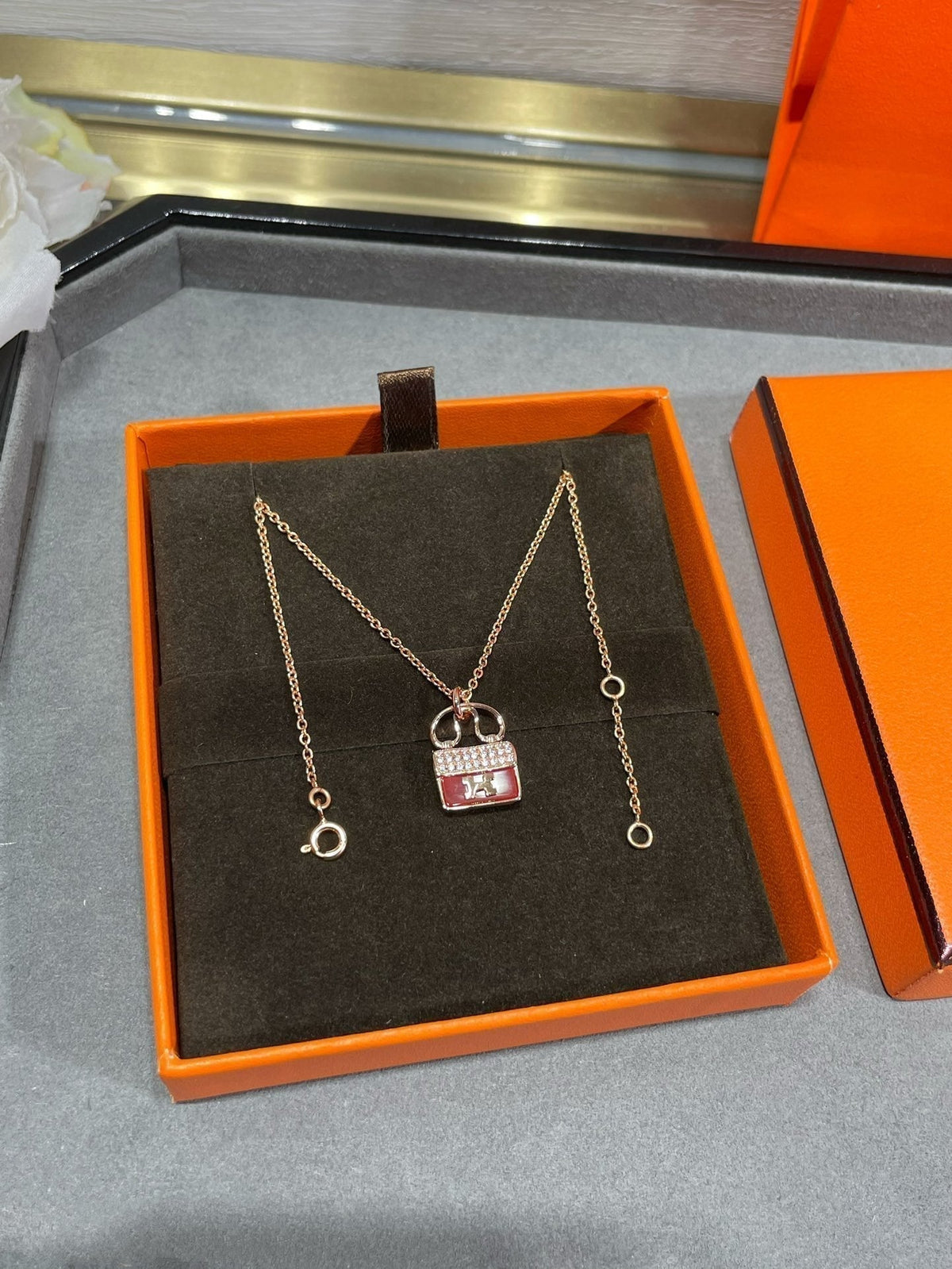 [⭐Renara]H CIRCE MOISSANITE PENDANT NECKLACE GOLD