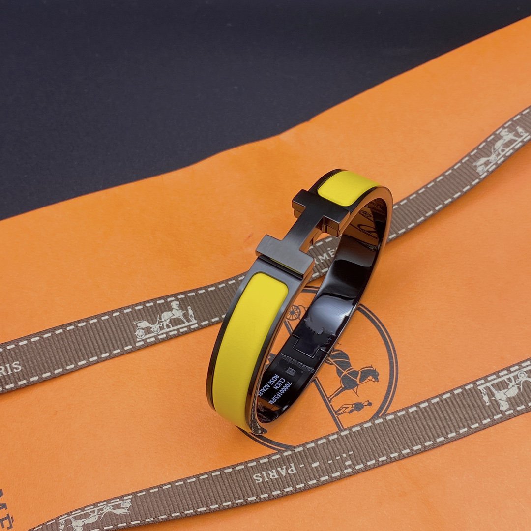 [⭐Renara]CLIC HM SO BLACK YELLOW BRACELET