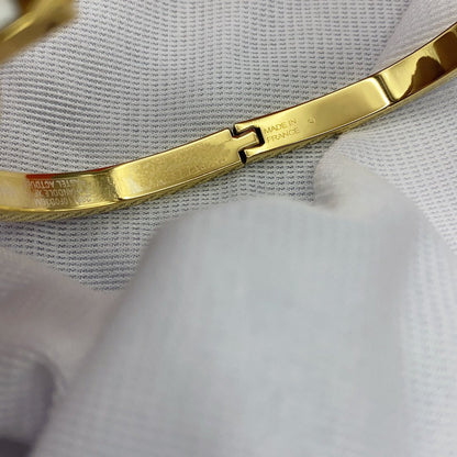 [⭐Renara]CLASSIC HM CLIC WHITE 8MM ENAMEL BRACELET