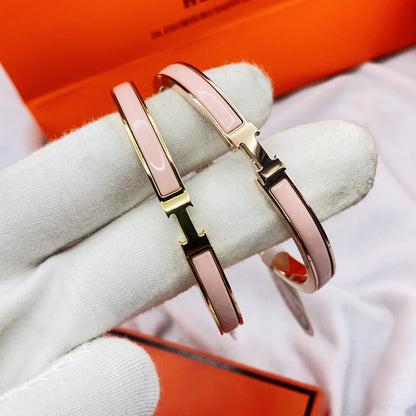 [⭐Renara]CLASSIC HM CLIC  PINK 8MM ENAMEL BRACELET