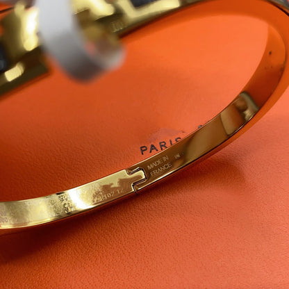 [⭐Renara]CLASSIC HM CLIC BLACK 8MM ENAMEL BRACELET