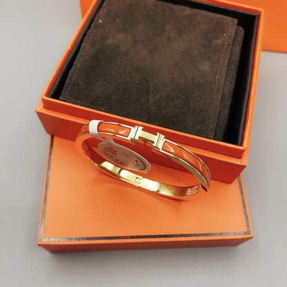 [⭐Renara]CLASSIC HM CLIC RED 8MM ENAMEL BRACELET