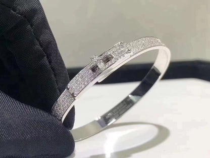 [⭐Renara]HM KELLY BRACELET IN SILVER AND FULL PAVE DIAMOND