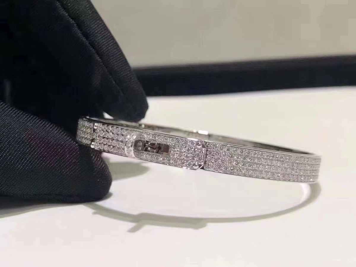 [⭐Renara]HM KELLY BRACELET IN SILVER AND FULL PAVE DIAMOND