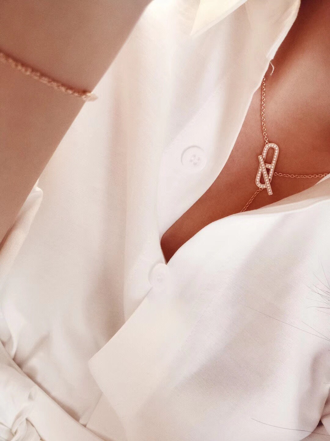 [⭐Renara]HM FIRE PIG NOSE NECKLACE TRENDY STREET