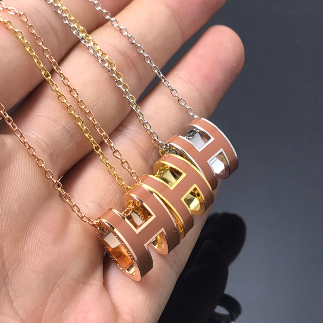[⭐Renara]H NECKLACE BROWN