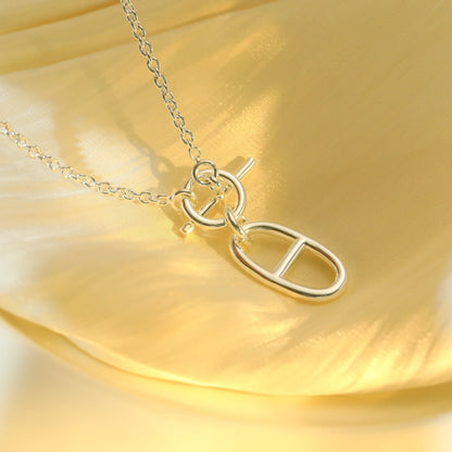 [⭐Renara]HM CHAINE D'ANCRE PENDANT NECKLACE STERLING SILVER