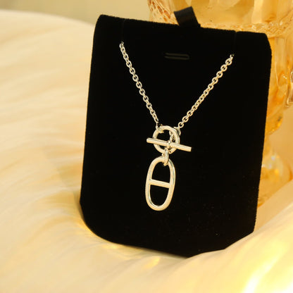 [⭐Renara]HM CHAINE D'ANCRE PENDANT NECKLACE STERLING SILVER
