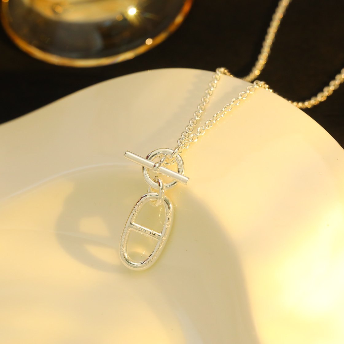 [⭐Renara]HM CHAINE D'ANCRE PENDANT NECKLACE STERLING SILVER