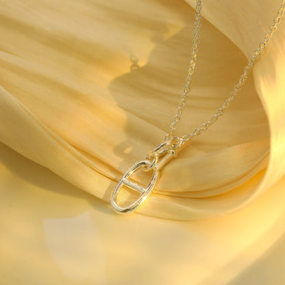 [⭐Renara]HM CHAINE D'ANCRE PENDANT NECKLACE STERLING SILVER