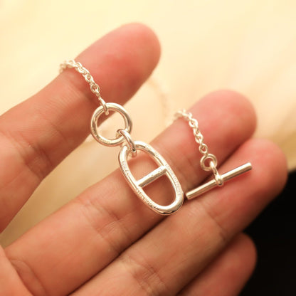 [⭐Renara]HM CHAINE D'ANCRE PENDANT NECKLACE STERLING SILVER