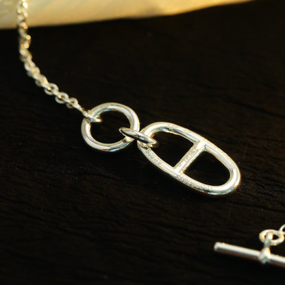 [⭐Renara]HM CHAINE D'ANCRE PENDANT NECKLACE STERLING SILVER