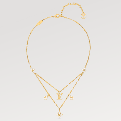 [⭐Renara]FLOWERGRAM GOLD MOP DOUBLE ROW NECKLACE