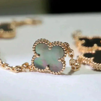 [⭐Renara] CLOVER 5 MOTIF GRAY MOP BRACELET COLLECTION