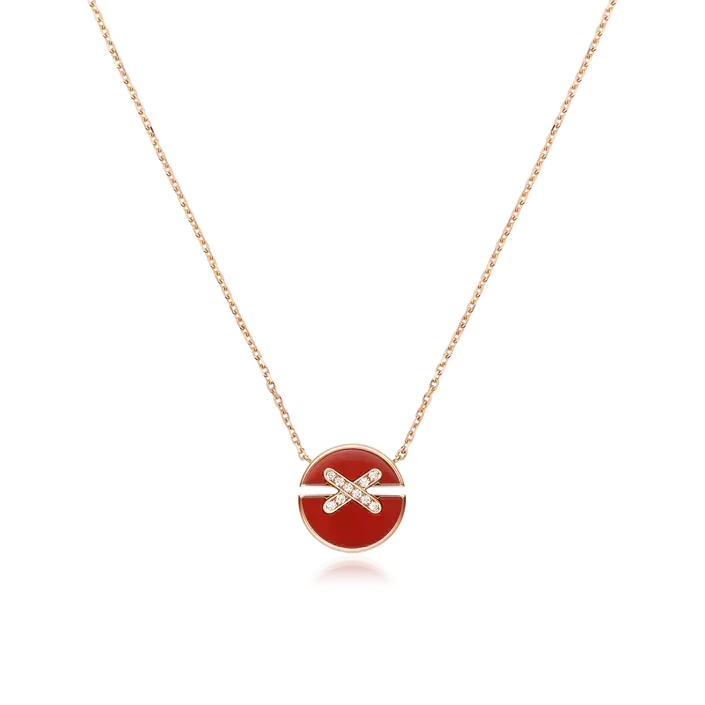 [⭐Renara]JEUX DE ROSE GOLD DIAMOND NECKLACE