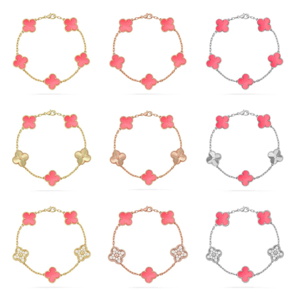 [⭐Renara] CLOVER 5 MOTIFS  PINK MOP BRACELET COLLECTION