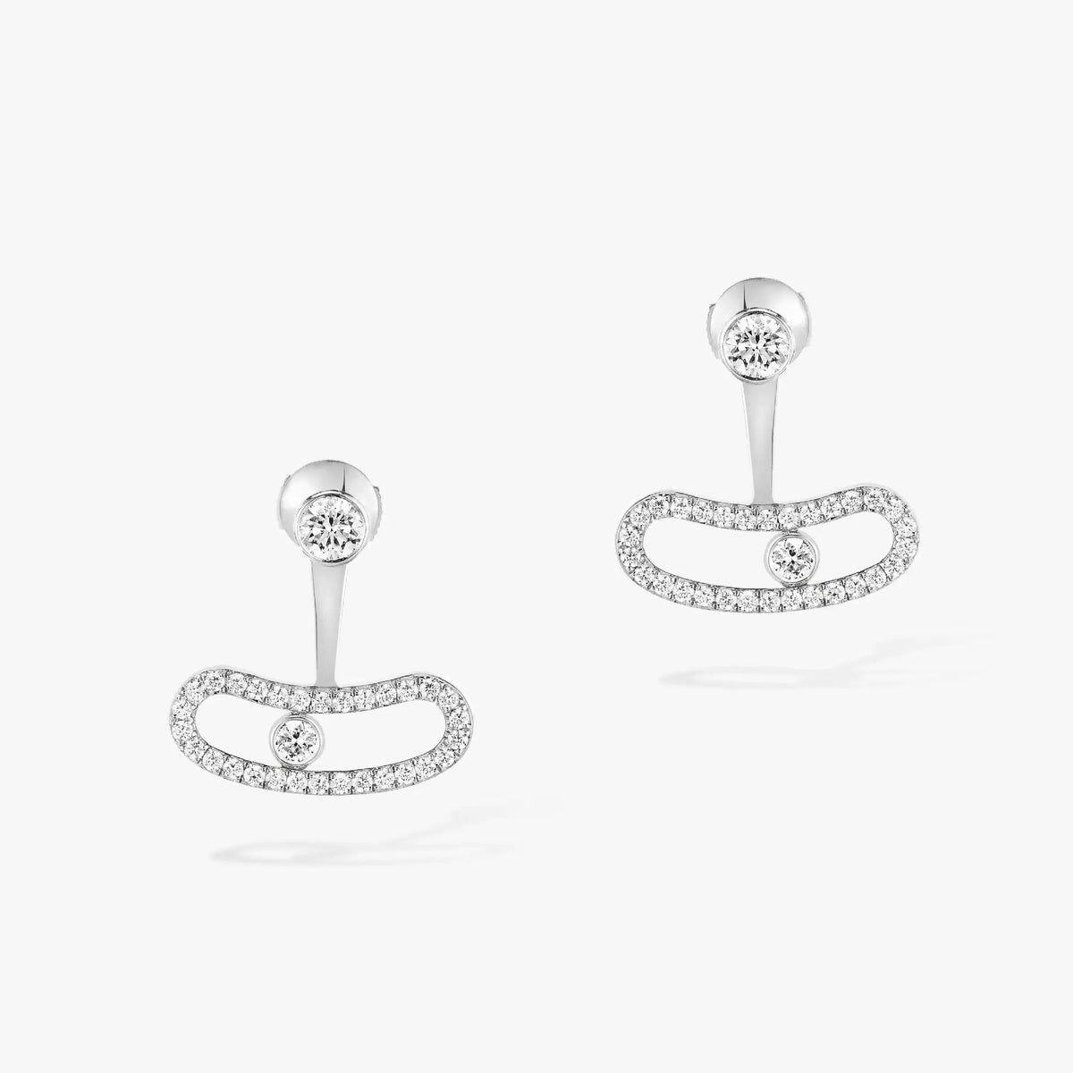 [⭐Renara]MOVE UNO SILVER DIAMOND EARRINGS