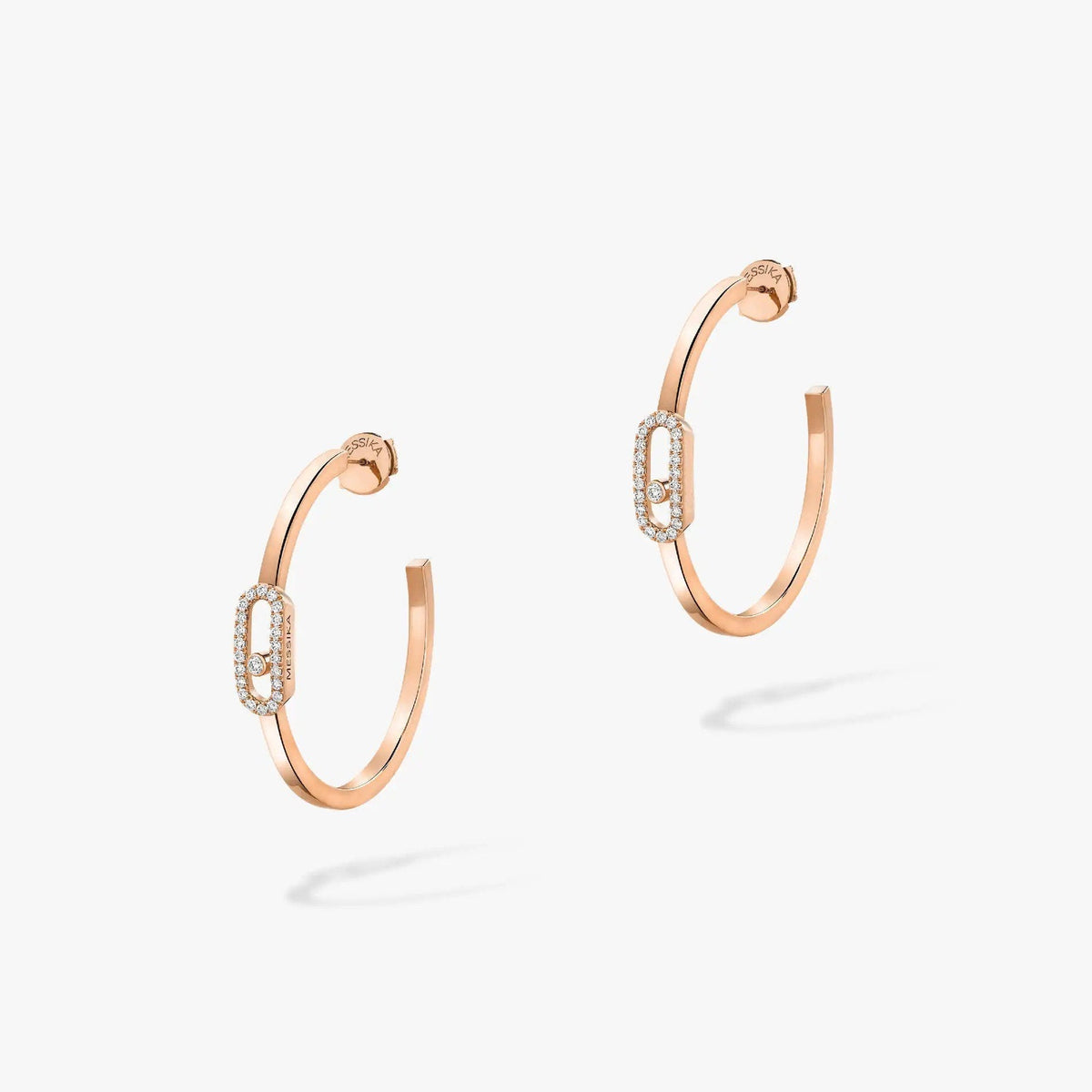 [⭐Renara]CREOLES MOVE UNO PM DIAMOND EARRINGS