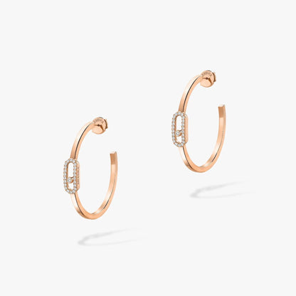 [⭐Renara]CREOLES MOVE UNO PM DIAMOND EARRINGS