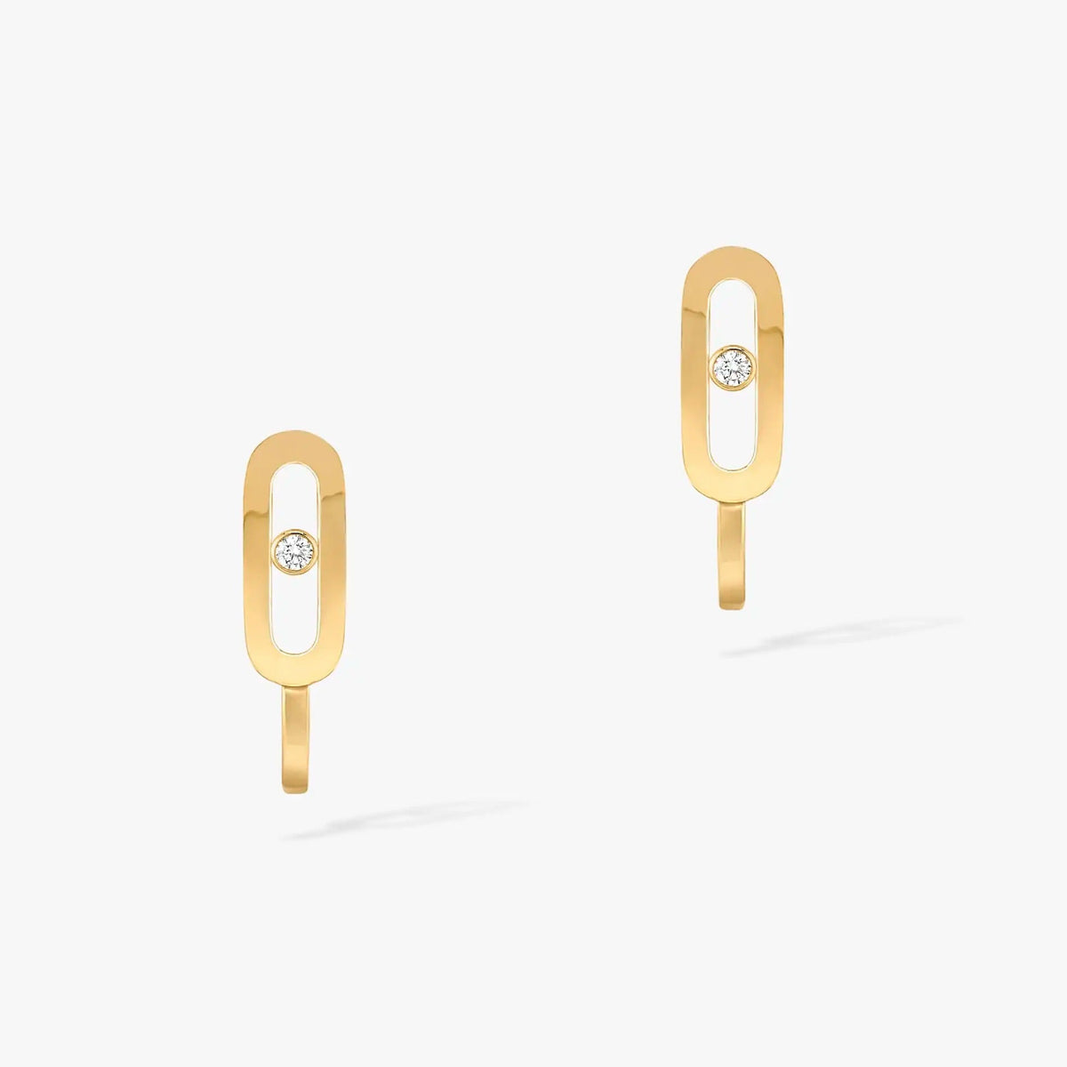 [⭐Renara]CREOLES MOVE UNO MINI 1 DIAMOND EARRINGS