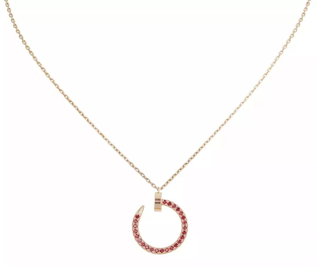 [⭐Renara]JUSTE NECKLACE GOLD RED DIAMONDS