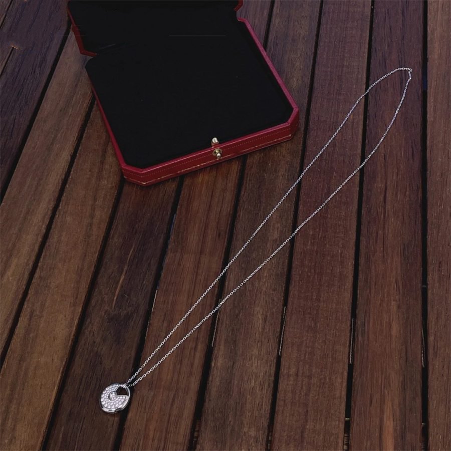 [⭐Renara]AMULETTE SILVER FULL DIAMOND NECKLACE