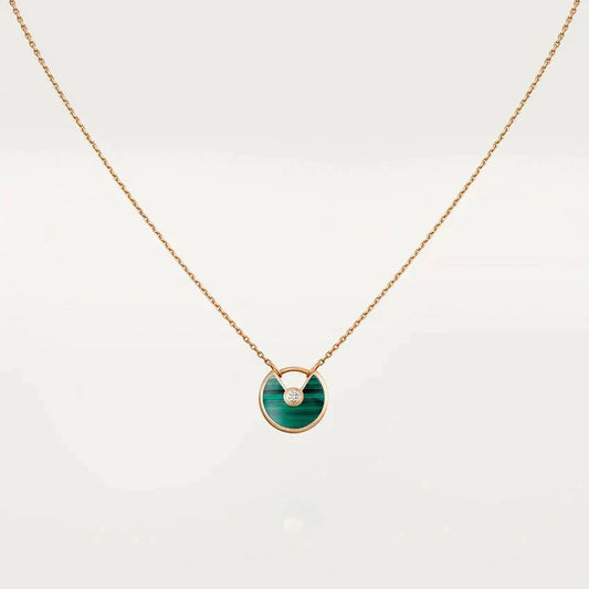 [⭐Renara]AMULETTE ROSE GOLD MALACHITE NECKLACE