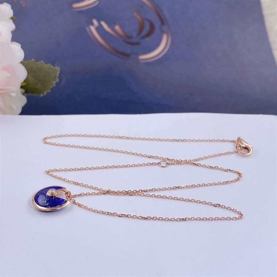 [⭐Renara]AMULETTE ROSE GOLD AGATE NECKLACE