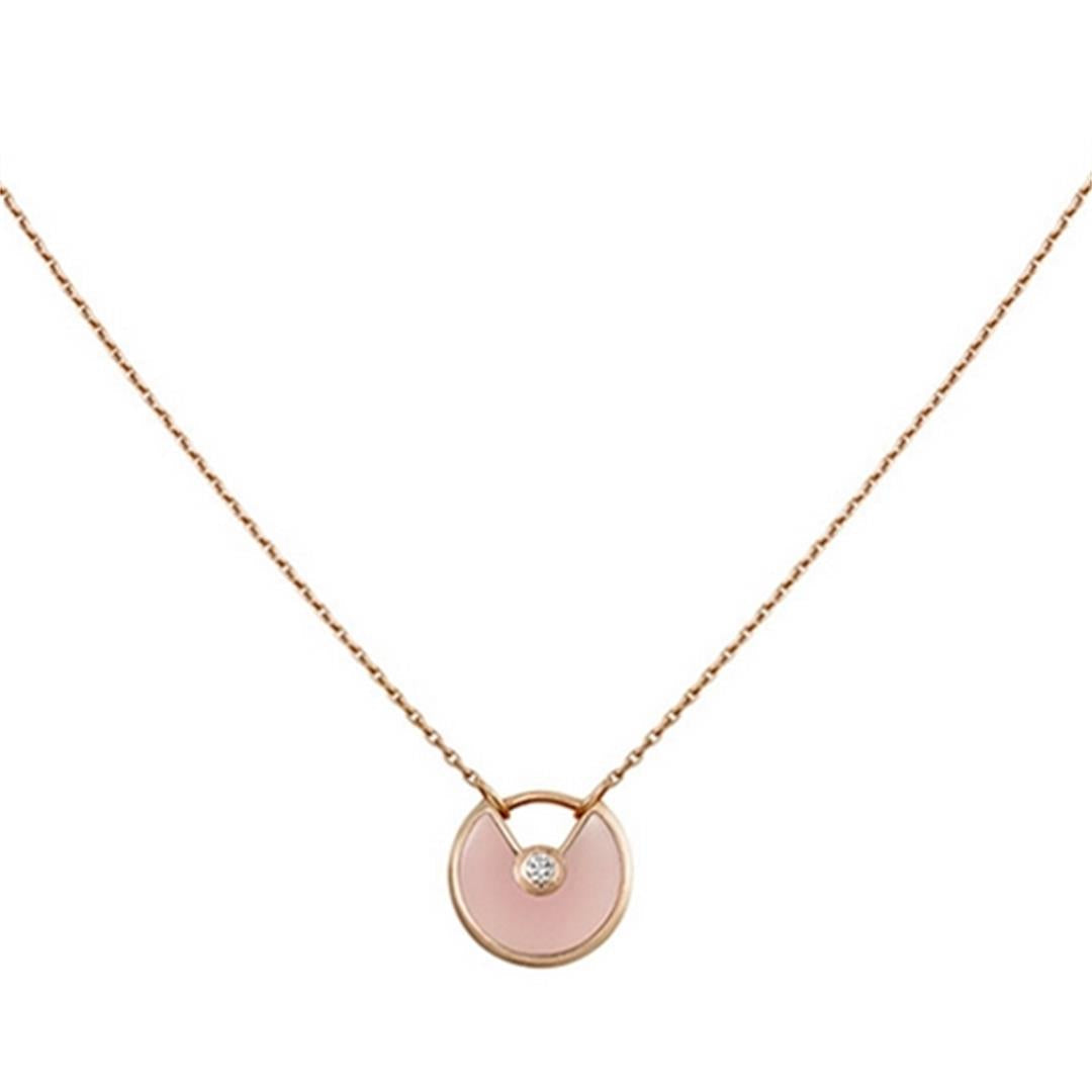 [⭐Renara]AMULETTE ROSE GOLD PINK MOP NECKLACE