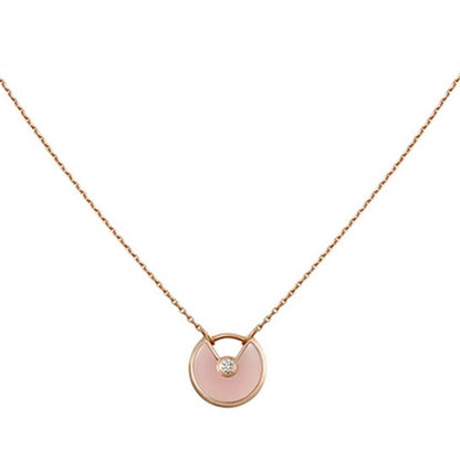 [⭐Renara]AMULETTE ROSE GOLD PINK MOP NECKLACE