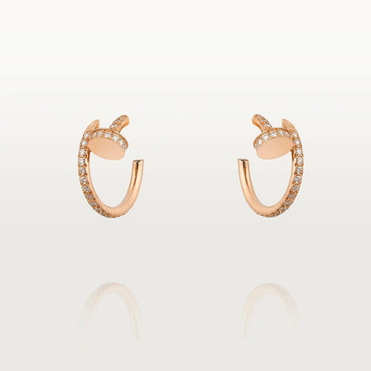 [⭐Renara]JUSTE EARRINGS 12.75MM PINK GOLD DIAMOND