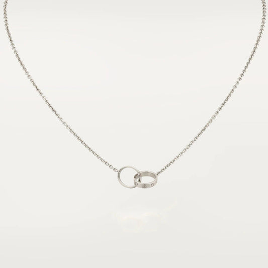 [⭐Renara]LOVE NECKLACE PINK GOLD AND SILVER