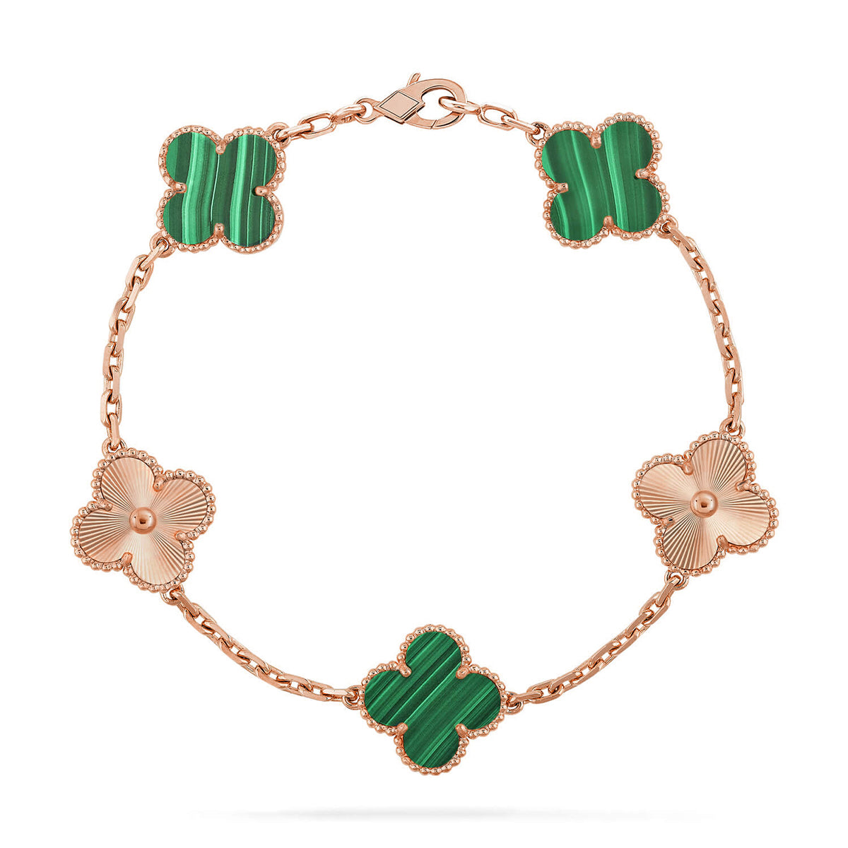 [⭐Renara] CLOVER 5 MOTIF MALACHITE BRACELET COLLECTION