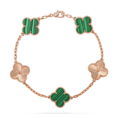 [⭐Renara] CLOVER 5 MOTIF MALACHITE BRACELET COLLECTION