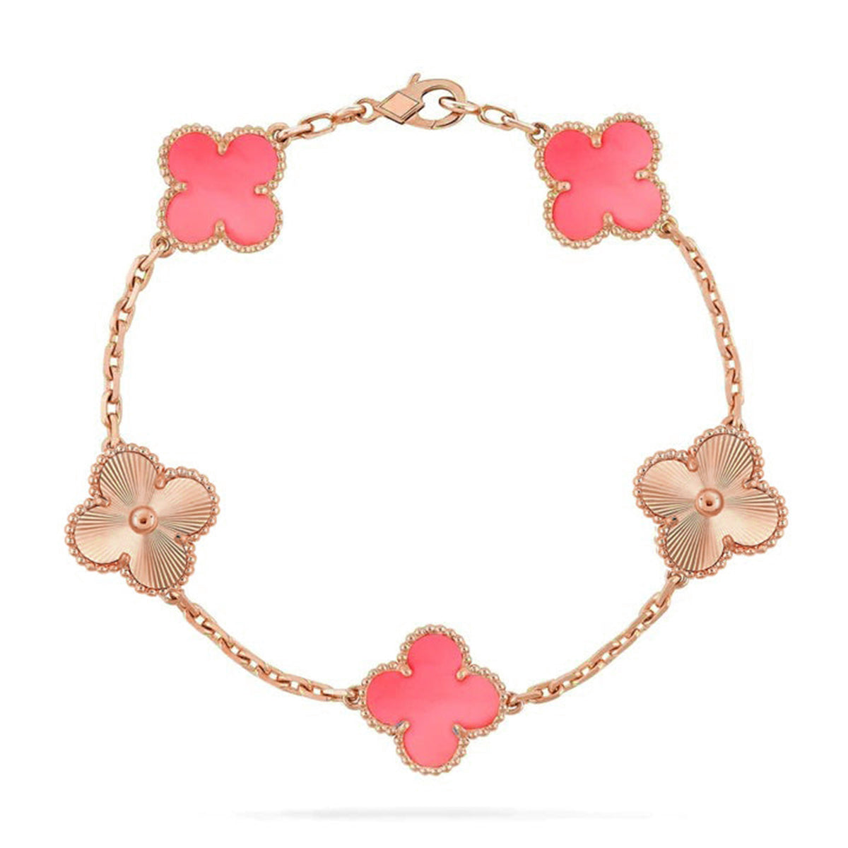 [⭐Renara] CLOVER 5 MOTIFS  PINK MOP BRACELET COLLECTION