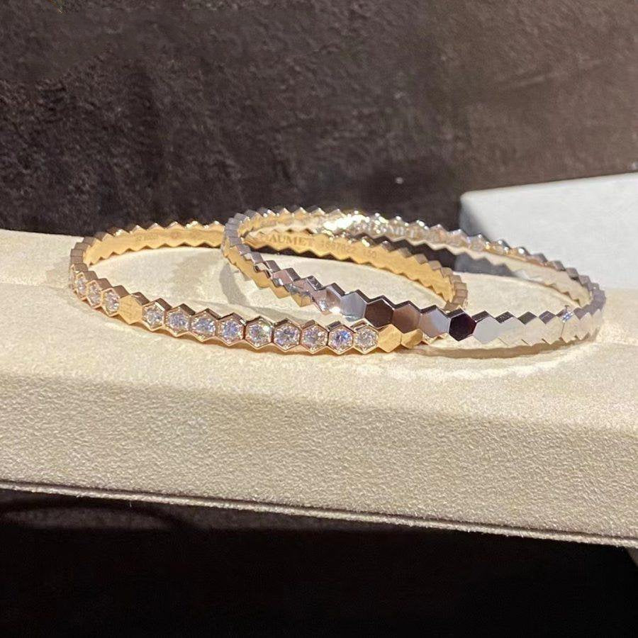 [⭐Renara]BEE LOVE GOLD BRACELET FULL DIAMOND