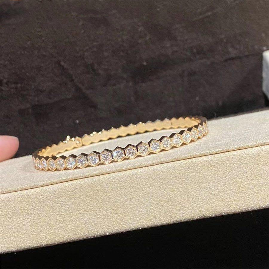 [⭐Renara]BEE LOVE GOLD BRACELET FULL DIAMOND
