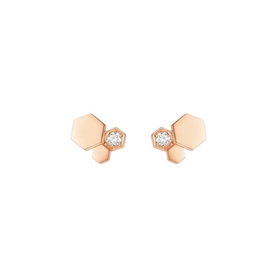 [⭐Renara]BEE LOVE PINK GOLD DIAMOND EARRINGS