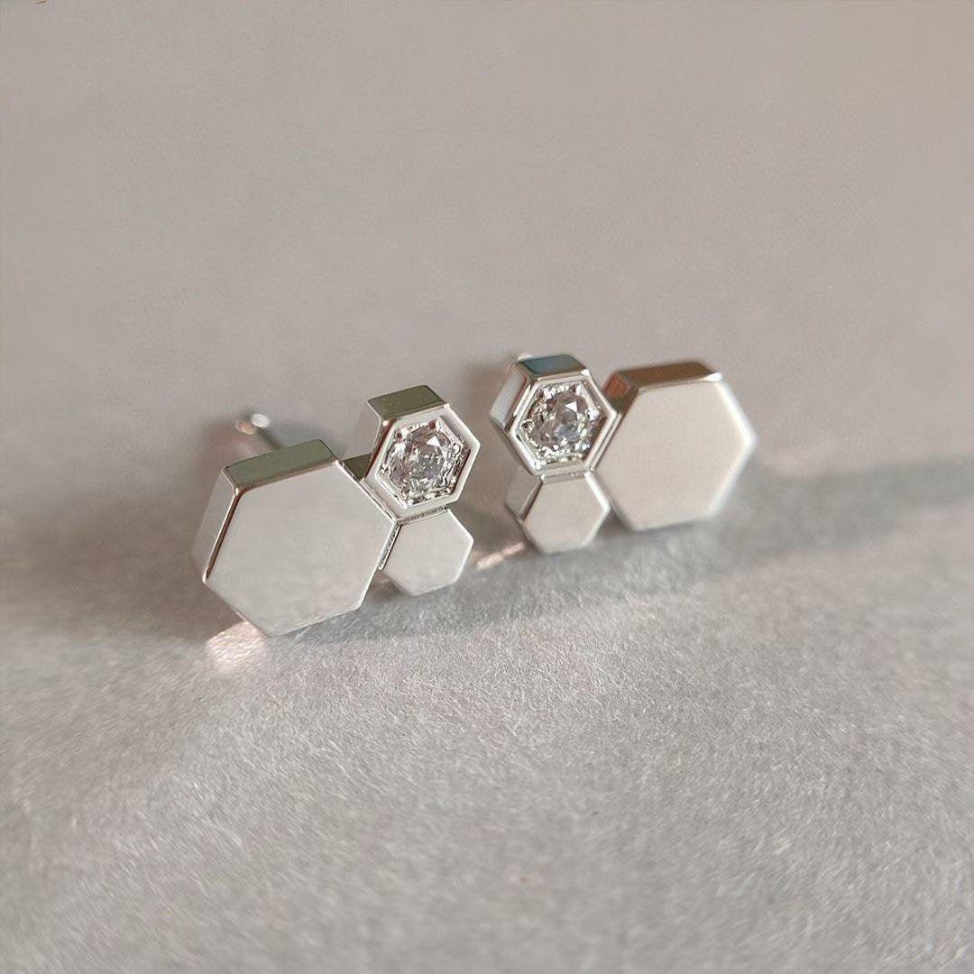 [⭐Renara]BEE LOVE SILVER DIAMOND EARRINGS