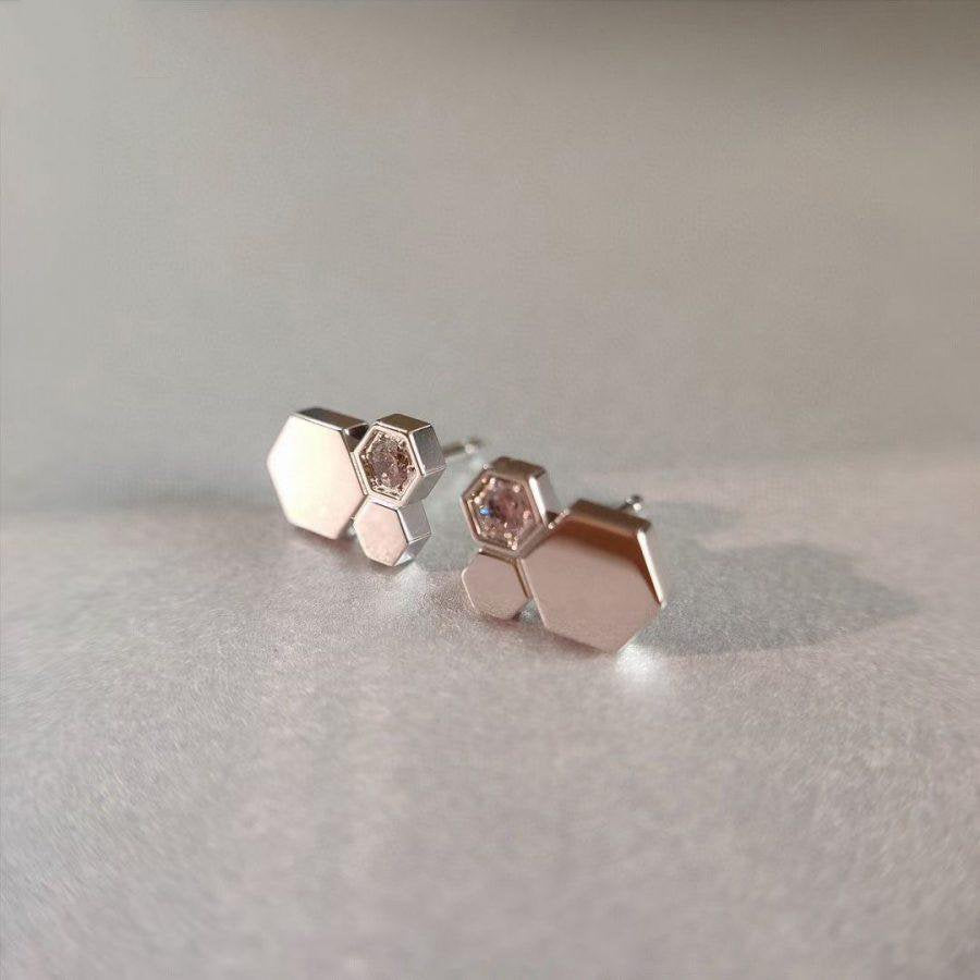 [⭐Renara]BEE LOVE SILVER DIAMOND EARRINGS