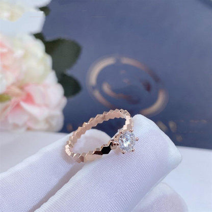 [⭐Renara]BEE LOVE RING PINK GOLD 1 DIAMOND