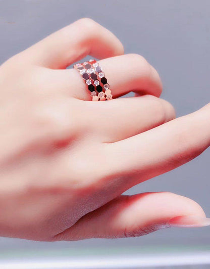 [⭐Renara]BEE LOVE RING PINK GOLD DIAMOND