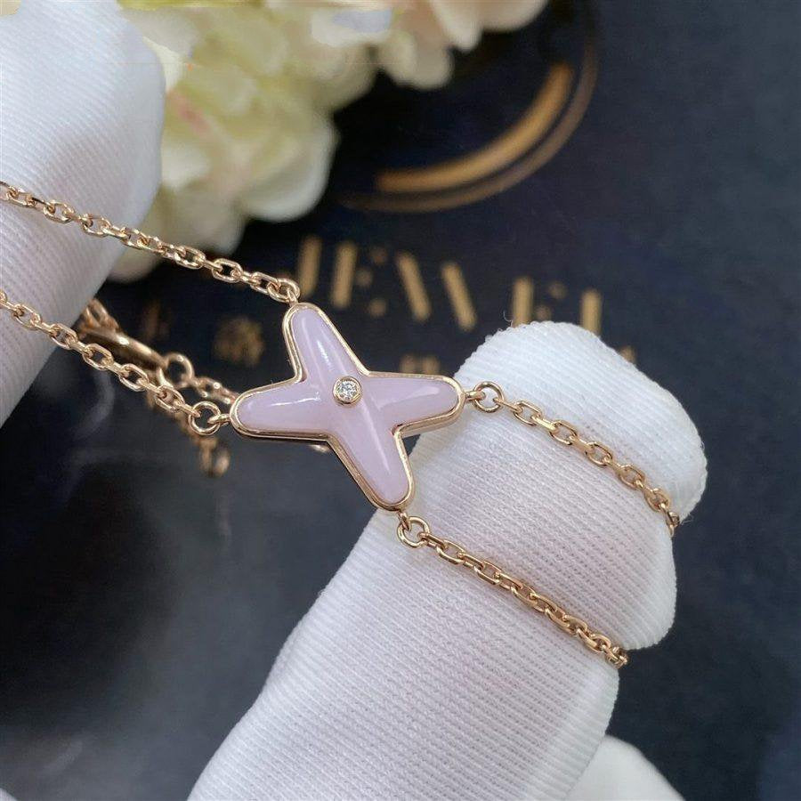 [⭐Renara]JEUX BRACELET PINK MOP PINK GOLD 1 DIAMOND