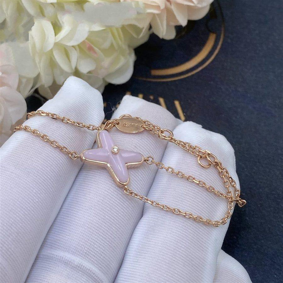 [⭐Renara]JEUX BRACELET PINK MOP PINK GOLD 1 DIAMOND