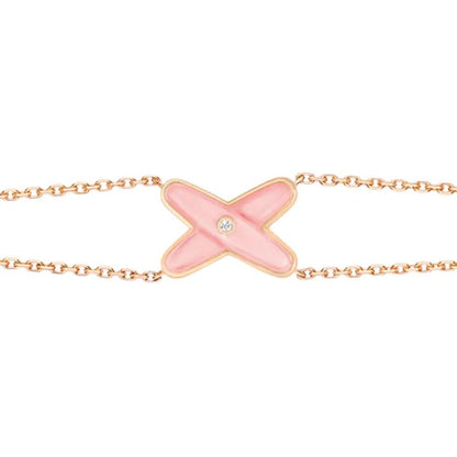 [⭐Renara]JEUX BRACELET PINK MOP PINK GOLD 1 DIAMOND