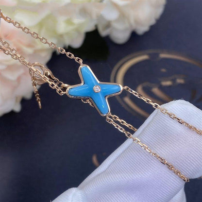 [⭐Renara]JEUX BRACELET TURQUOISE PINK GOLD 1 DIAMOND