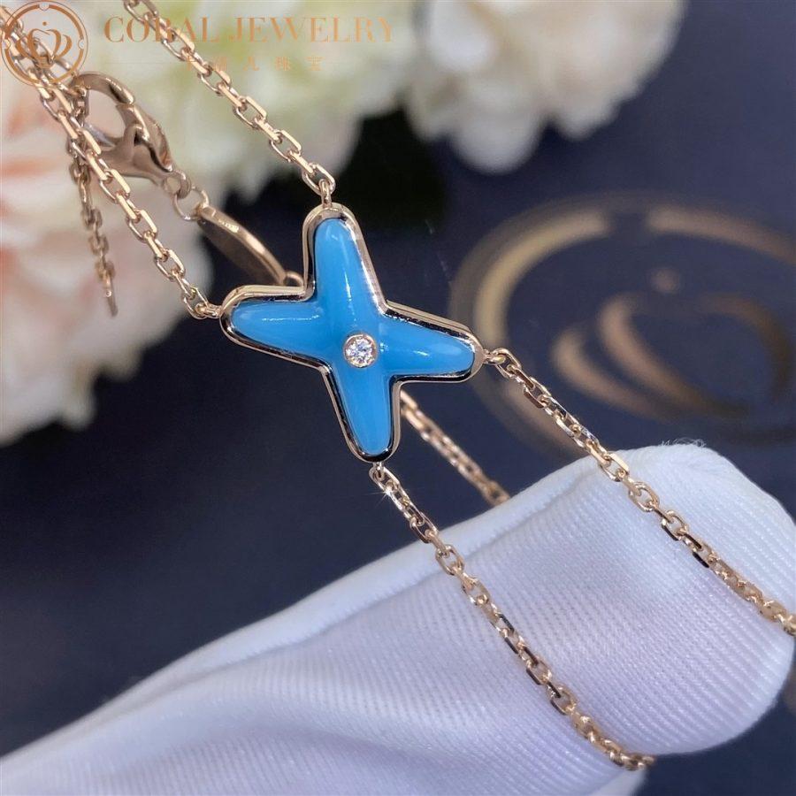 [⭐Renara]JEUX BRACELET TURQUOISE PINK GOLD 1 DIAMOND