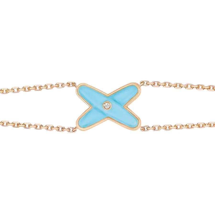 [⭐Renara]JEUX BRACELET TURQUOISE PINK GOLD 1 DIAMOND